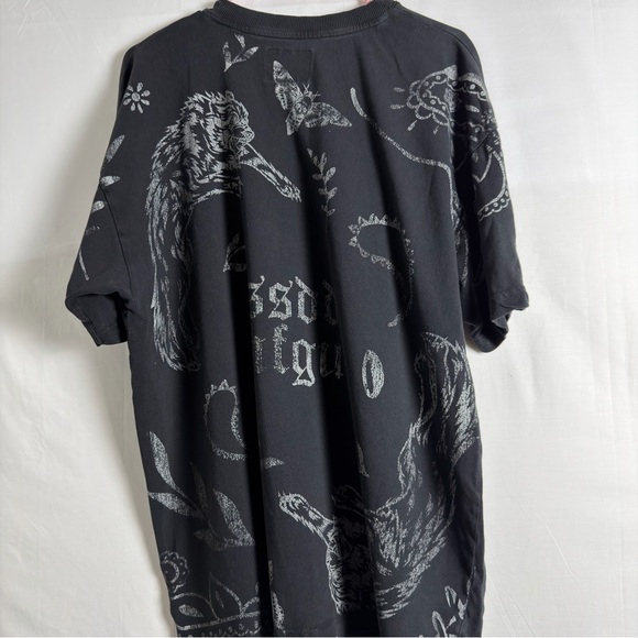 Darc Sport T-Shirt Black/White Wolf head Premium L Vintage Collection NFGU SSDD - Picture 2 of 13